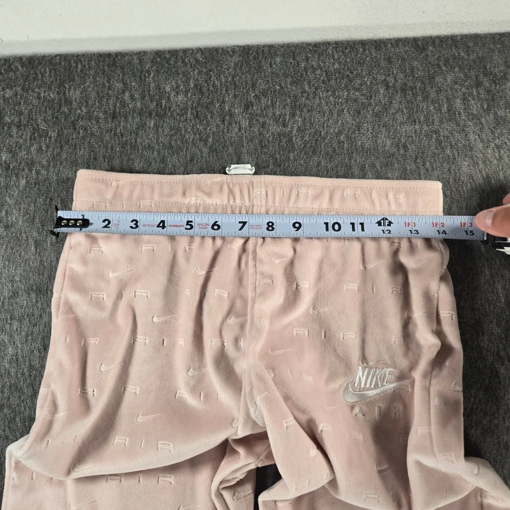 Nike Air Women Medium Pink Velour Flare Leg‎ Mid Rise Sweatpants NWT